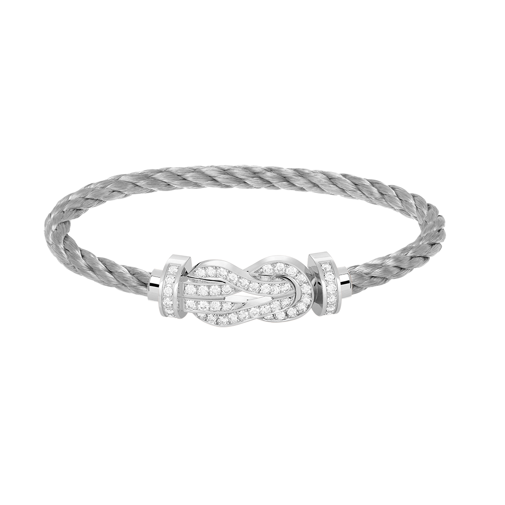 [Everoly JW]CHANCE GROßES 8-FACH-SCHNALLE VOLLDIAMANT-ARMBAND SILBER