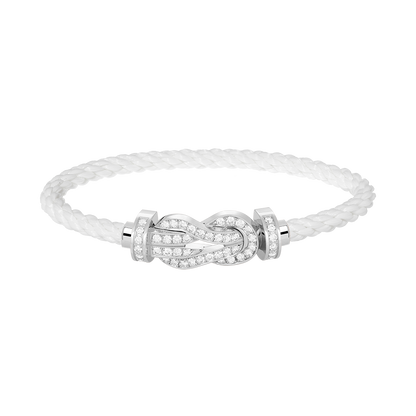 [Everoly JW]CHANCE GROßES 8-FACH-SCHNALLE VOLLDIAMANT-ARMBAND SILBER