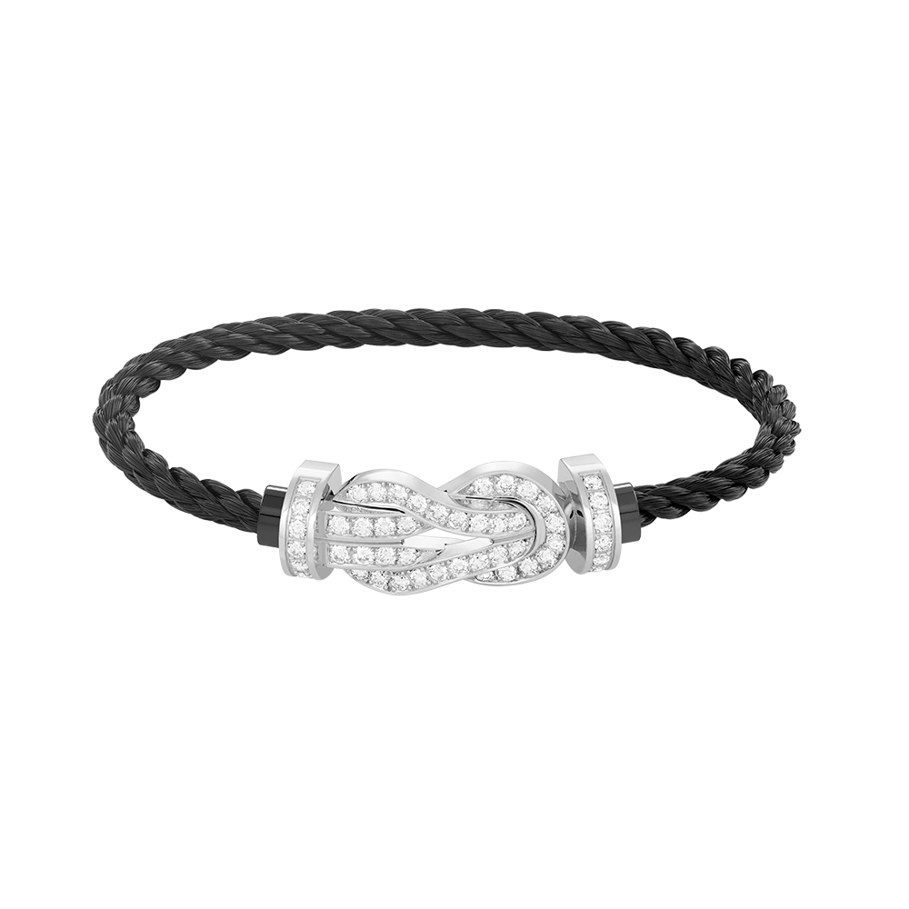 [Everoly JW]CHANCE GROßES 8-FACH-SCHNALLE VOLLDIAMANT-ARMBAND SILBER