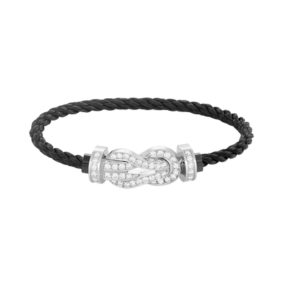 [Everoly JW]CHANCE GROßES 8-FACH-SCHNALLE VOLLDIAMANT-ARMBAND SILBER