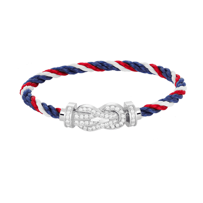 [Everoly JW]CHANCE GROßES 8-FACH-SCHNALLE VOLLDIAMANT-ARMBAND SILBER