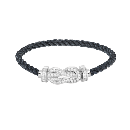 [Everoly JW]CHANCE GROßES 8-FACH-SCHNALLE VOLLDIAMANT-ARMBAND SILBER