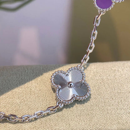 [Everoly JW]  CLOVER 5 MOTIF VIOLET BRACELET COLLECTION