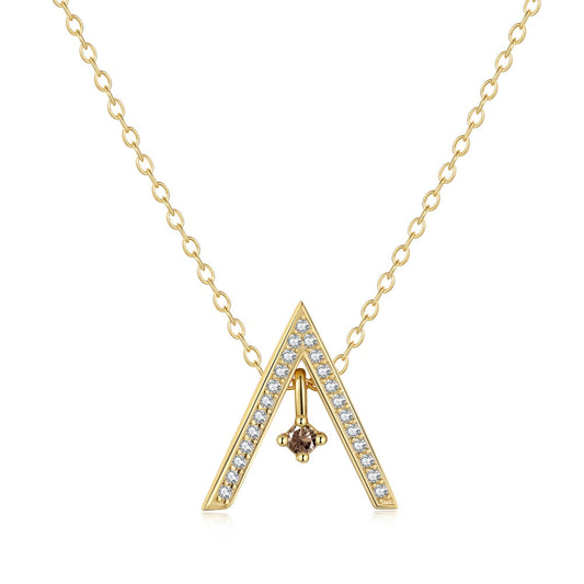 [Violet JW]Sparkling "A" Shape Necklace