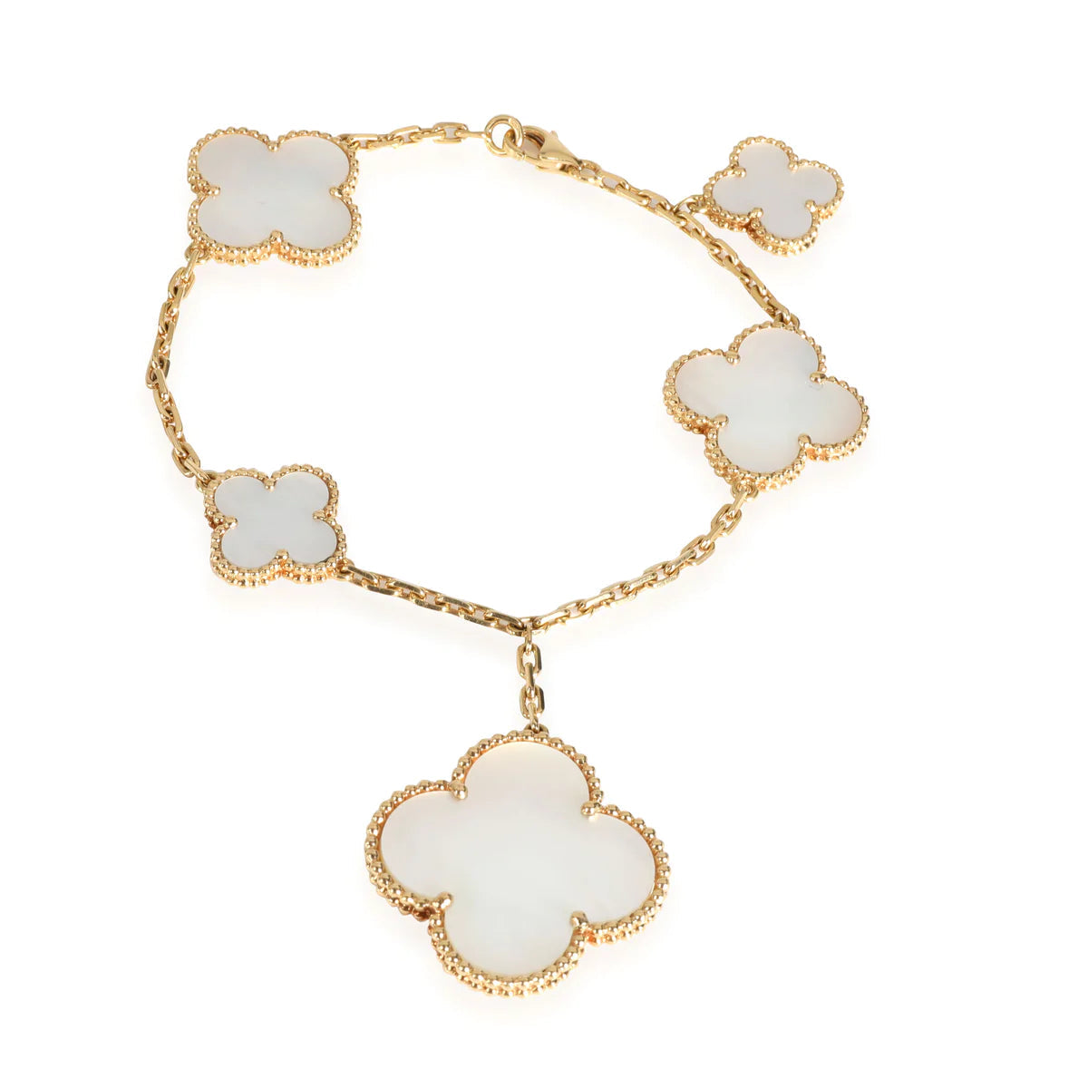 [Everoly JW]MAGIC CLOVER MOP GOLD BRACELET 5 MOTIFS