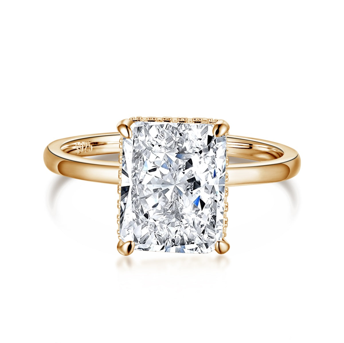 [Violet JW]4.0 Carat Ornate Enchanting Radiand Cut Banquet Ring