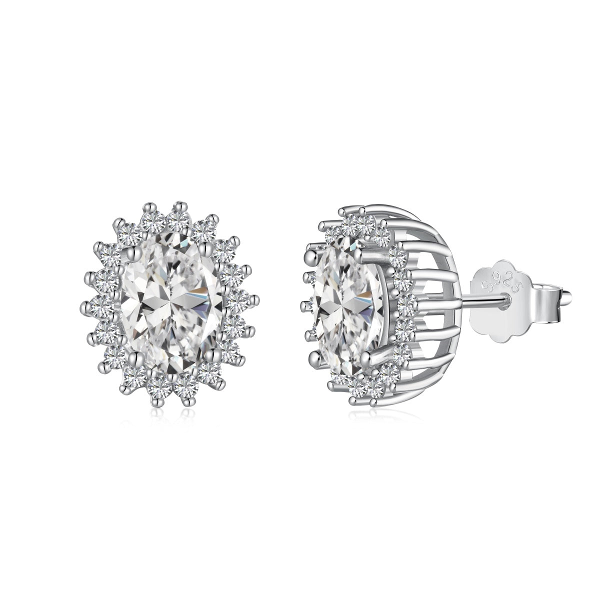 [Violet JW]Delicate Radiant Oval Cut Daily Earrings