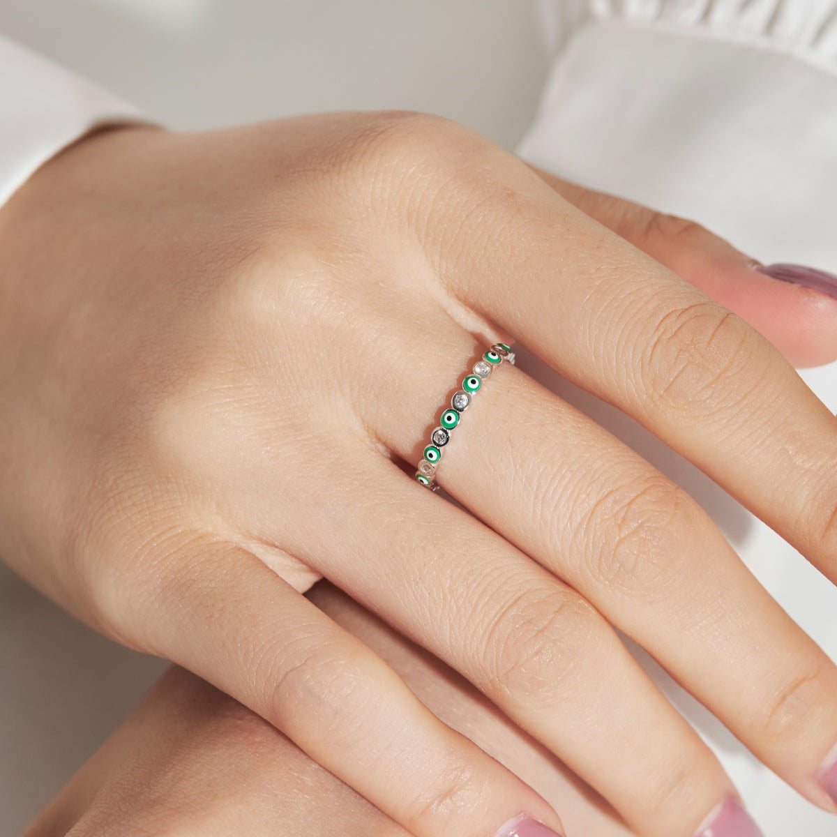 [Violet JW]Sparkling Vibrant Round Shape Daily Ring
