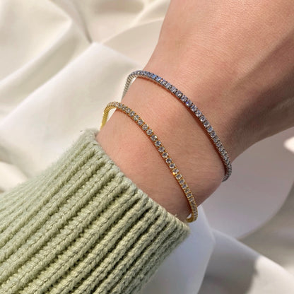 [Violet JW]Radiant Shinning Princess Cut Tennis Bracelet