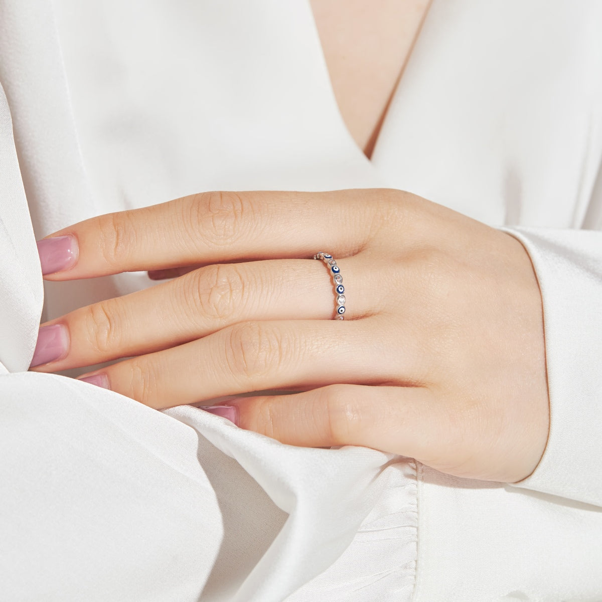 [Violet JW]Sparkling Vibrant Round Shape Daily Ring