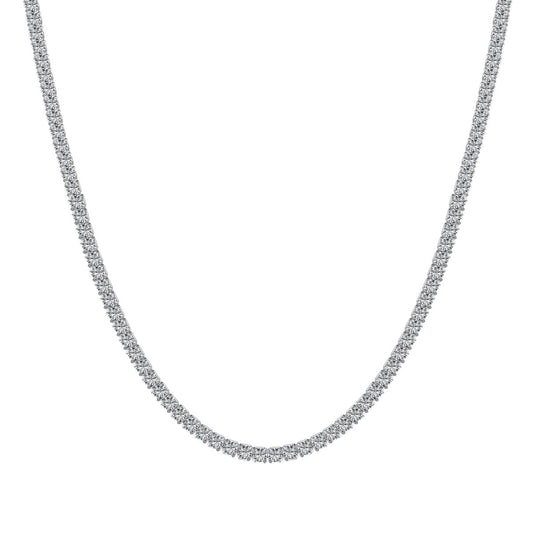 [Violet JW]Delicate Round Shape Tennis Necklace