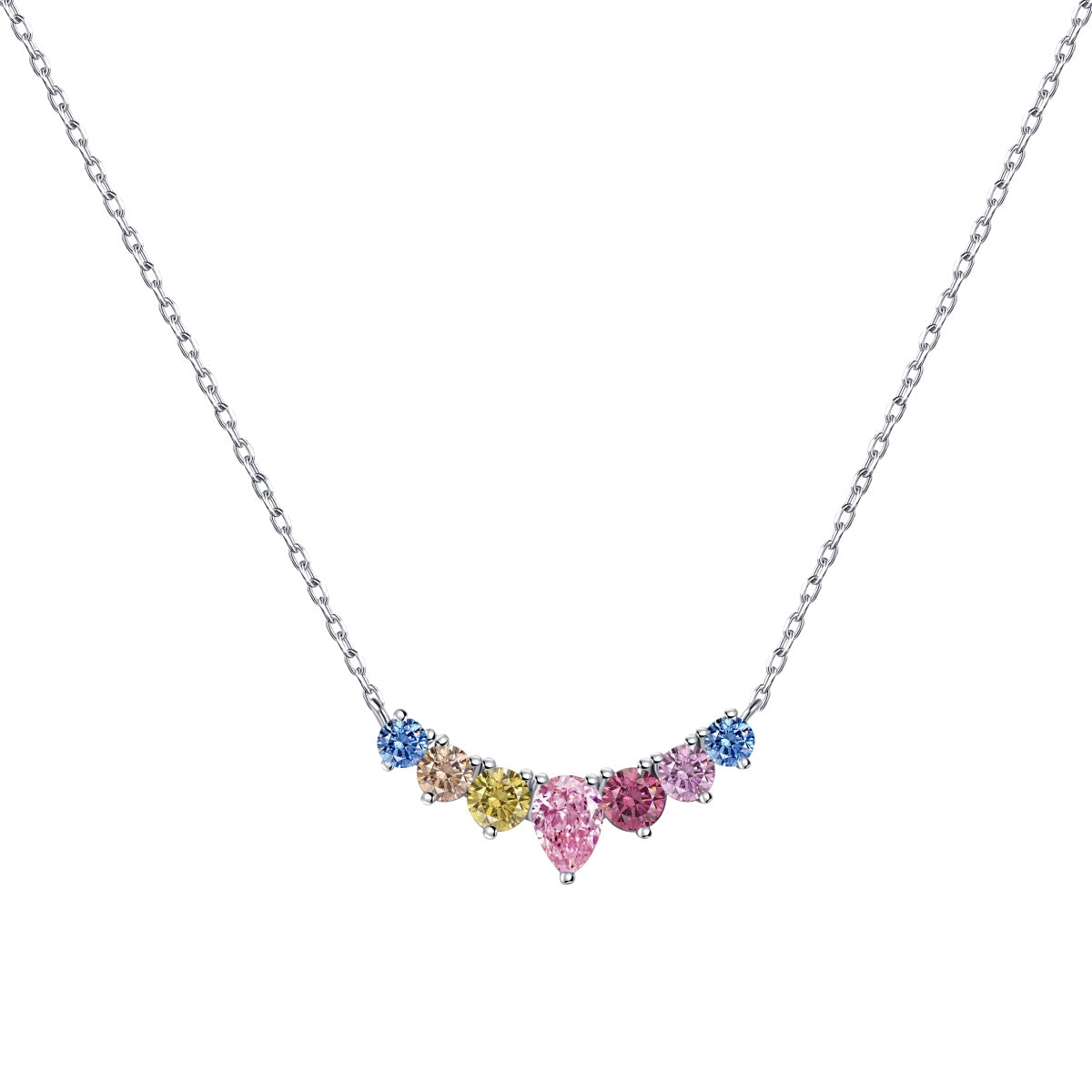 [Violet JW]Dainty Colorful Heart Necklace