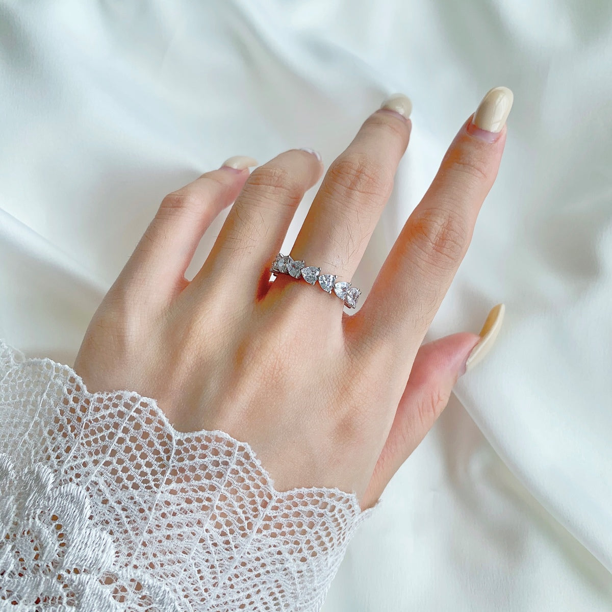 [Violet JW]0.25 Carat Radiant Romance Heart Cut Lover Ring