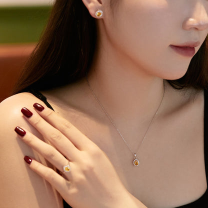 [Violet JW]Delicate Radiant Oval Cut Daily Earrings