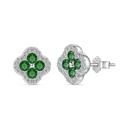 [Violet JW]Four-Leaf Clover Flower Shaped Earrings