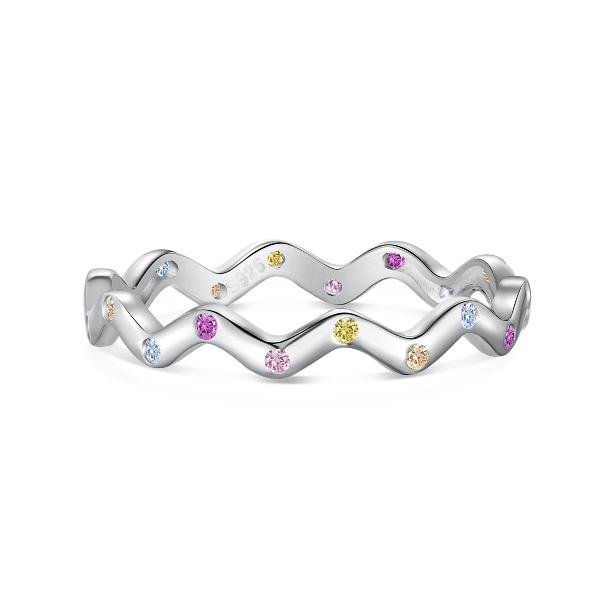 [Violet JW]Ornate Vibrant Round Cut Daily Ring