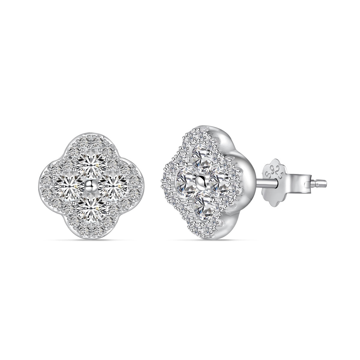 [Violet JW]Four-Leaf Clover Flower Shaped Earrings