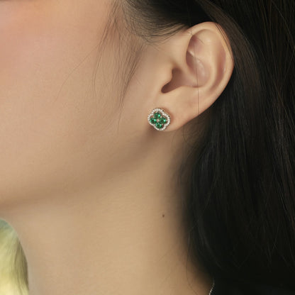 [Violet JW]Four-Leaf Clover Exquisite Earrings