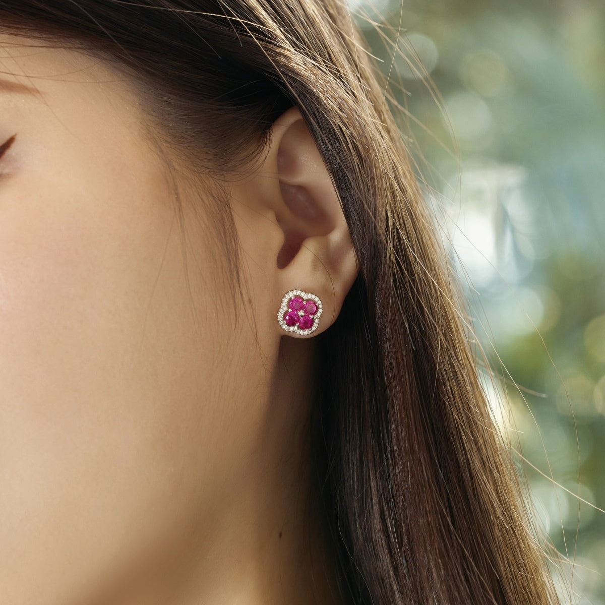 [Violet JW]Four-Leaf Clover Exquisite Earrings