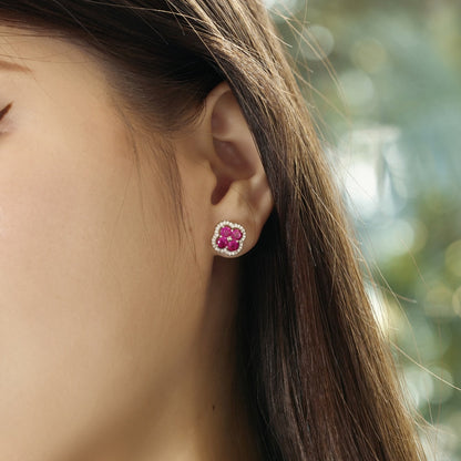 [Violet JW]Four-Leaf Clover Exquisite Earrings