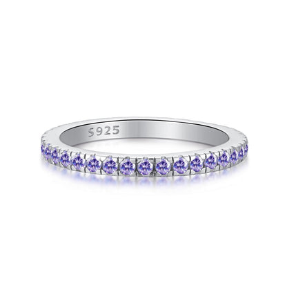 [Violet JW]Delicate Sparkling Round Cut Daily Ring