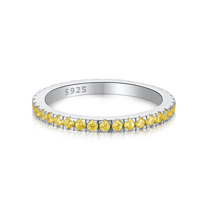 [Violet JW]Delicate Sparkling Round Cut Daily Ring
