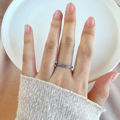 [Violet JW]Delicate Sparkling Round Cut Daily Ring
