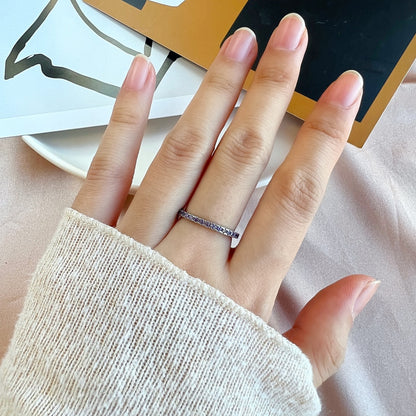[Violet JW]Delicate Sparkling Round Cut Daily Ring