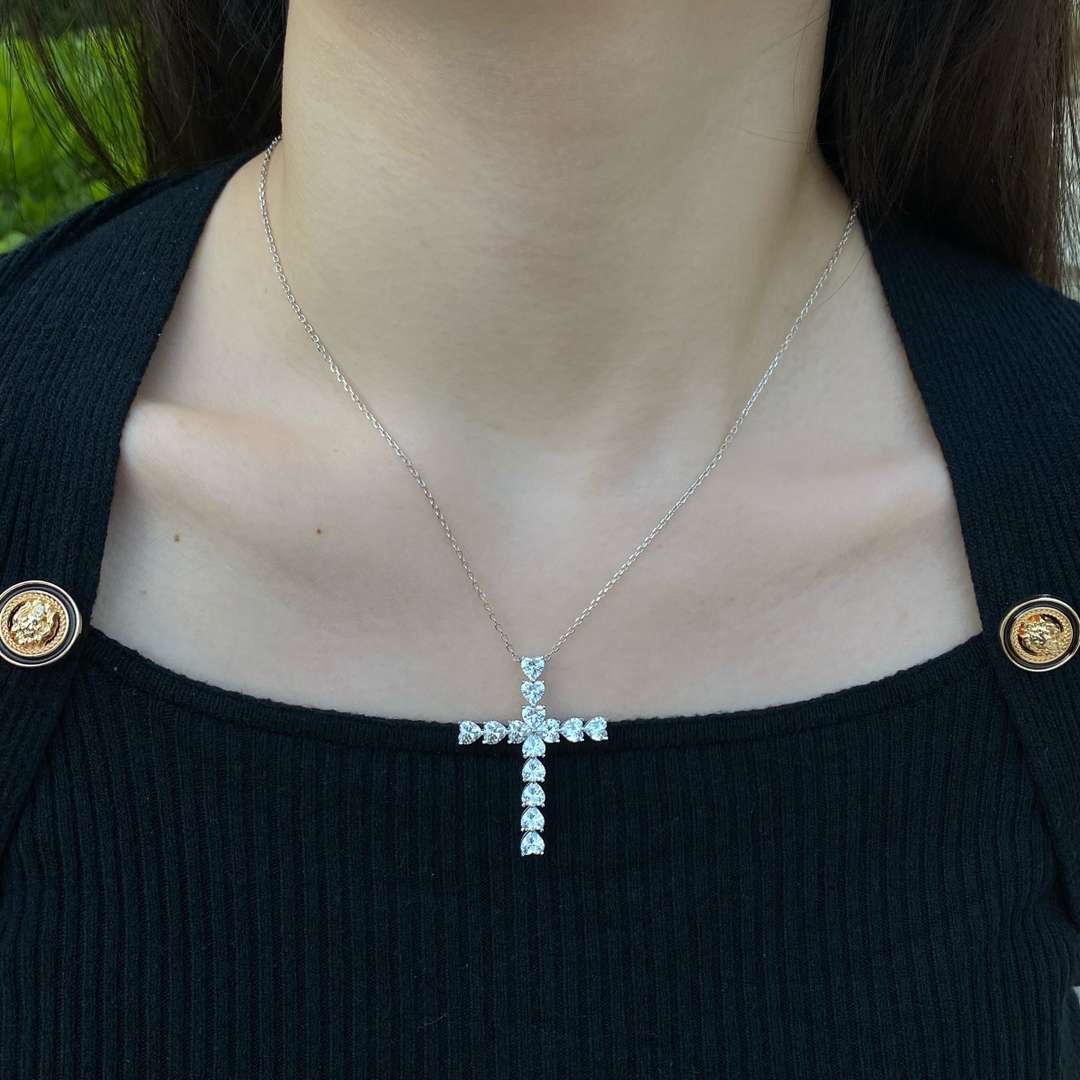 [Violet JW]Radiant Cross Shape Necklace