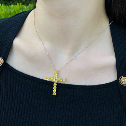 [Violet JW]Radiant Cross Shape Necklace
