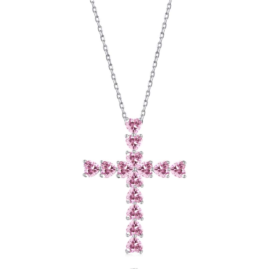 [Violet JW]Radiant Cross Shape Necklace