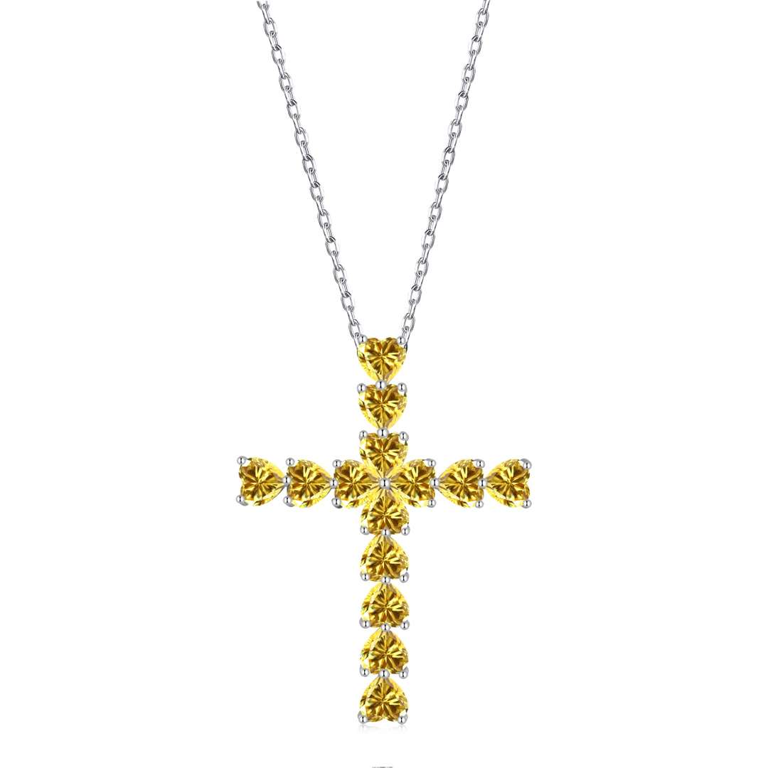 [Violet JW]Radiant Cross Shape Necklace
