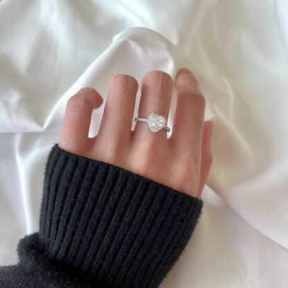[Violet JW]Eternity Splashy Romantic Heart Shape Lover Ring