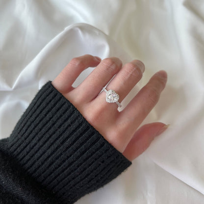 [Violet JW]Eternity Splashy Romantic Heart Shape Lover Ring