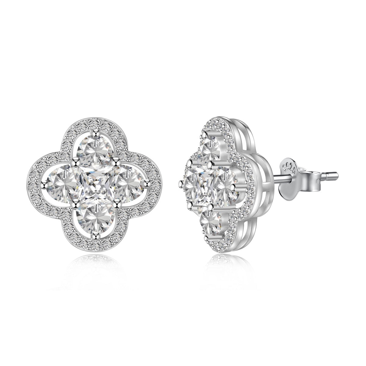[Violet JW]Lucky Four-Leaf Clover Exquisite Earrings