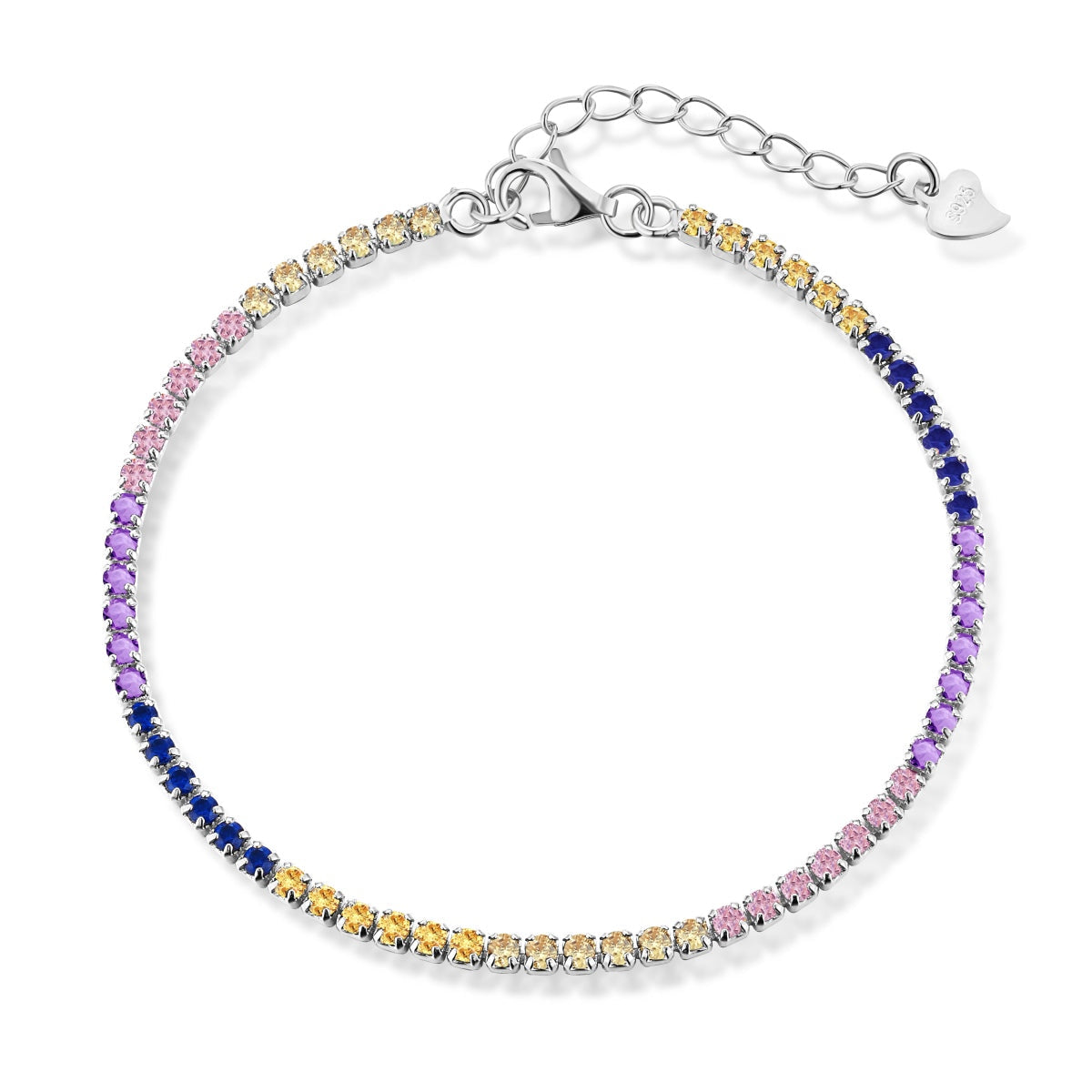 [Violet JW]Radiant Shinning Princess Cut Tennis Bracelet