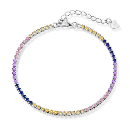 [Violet JW]Radiant Shinning Princess Cut Tennis Bracelet