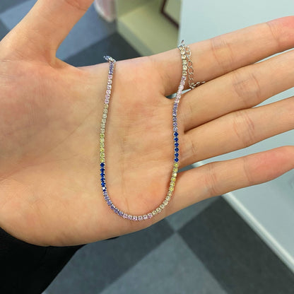[Violet JW]Radiant Shinning Princess Cut Tennis Bracelet