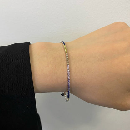 [Violet JW]Radiant Shinning Princess Cut Tennis Bracelet
