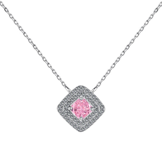 [Violet JW]Sparkling Asscher Cut Necklace