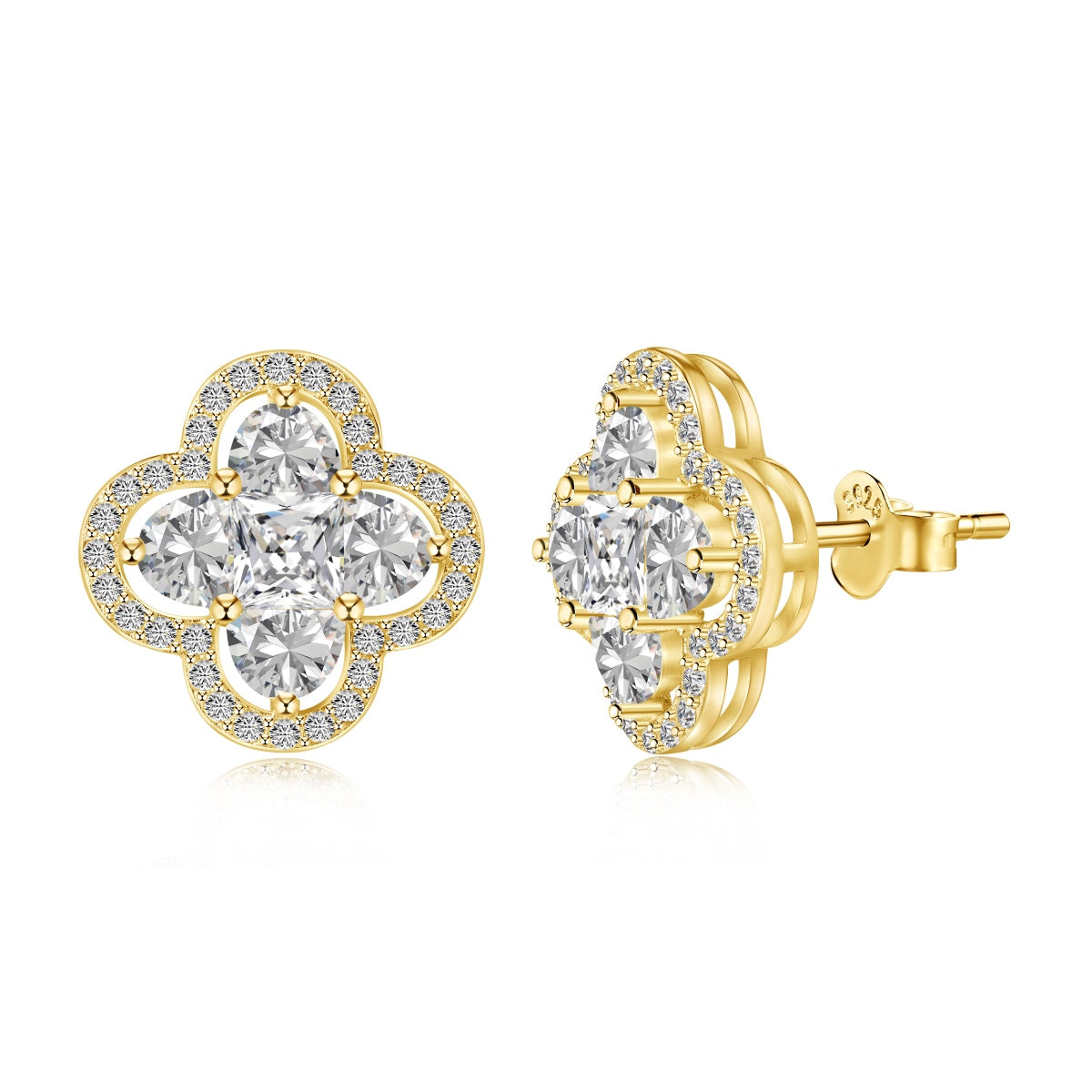 [Violet JW]Lucky Four-Leaf Clover Exquisite Earrings