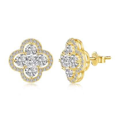 [Violet JW]Lucky Four-Leaf Clover Exquisite Earrings