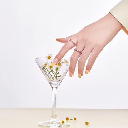 [Violet JW]Dazzling Polychromatic Multi cut Daily Ring