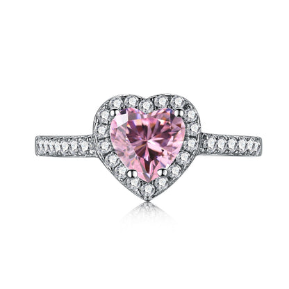 [Violet JW]Eternity Splashy Romantic Heart Shape Lover Ring