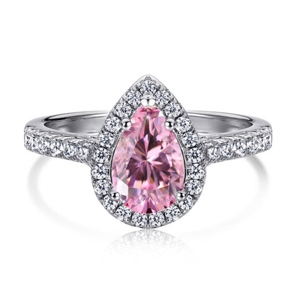 [Violet JW]1.0 Carat Luxurious Resplendent Water Drop Shape Wedding Ring