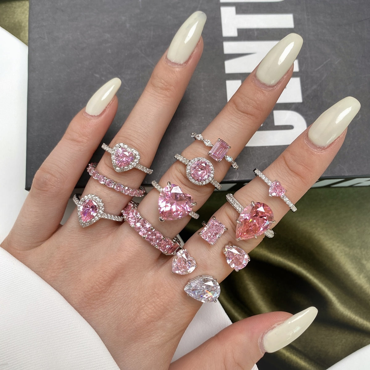 [Violet JW]0.5 Carat CaratEternity Charming Heart Shape Lover Ring