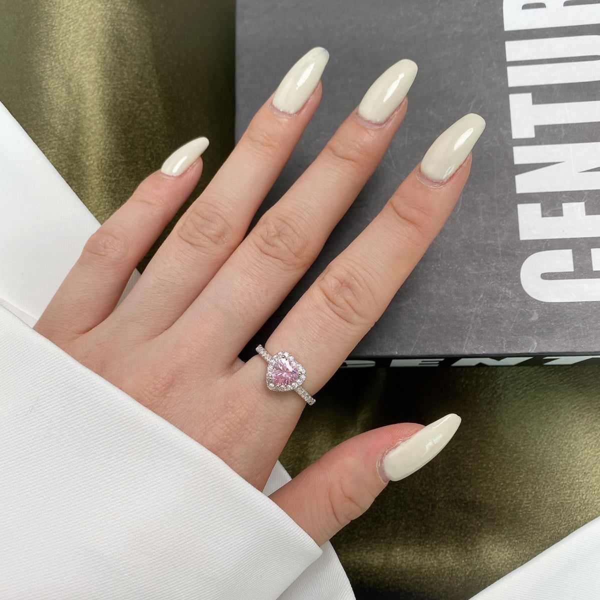 [Violet JW]Eternity Splashy Romantic Heart Shape Lover Ring