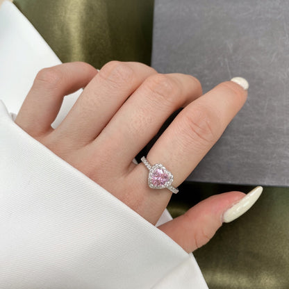 [Violet JW]Eternity Splashy Romantic Heart Shape Lover Ring