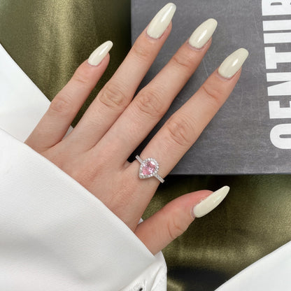 [Violet JW]1.0 Carat Luxurious Resplendent Water Drop Shape Wedding Ring