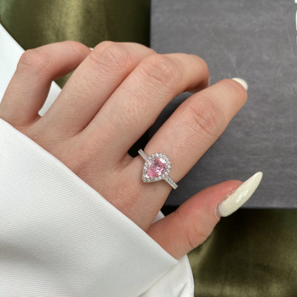 [Violet JW]1.0 Carat Luxurious Resplendent Water Drop Shape Wedding Ring